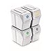 Prosperplast Juego de 4 Cubos de Reciclaje 80L Sortibox de plastico en Color Blanco, 4x20L