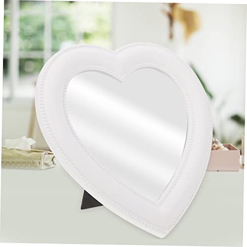 Espejo de maquillaje corazón Happyyami para pared y escritorio miniatura 7