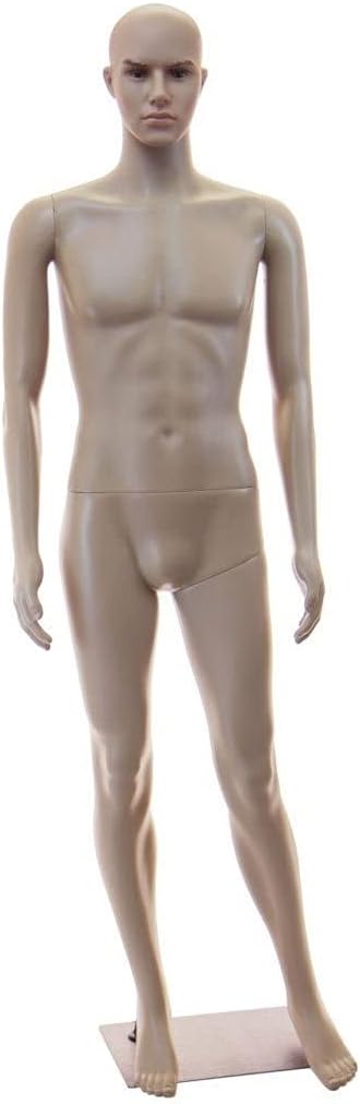 (PS-Ken+1 Free Wig) ROXY DISPLAYยฎ Plastic Male Mannequin Flesh Tone + Base