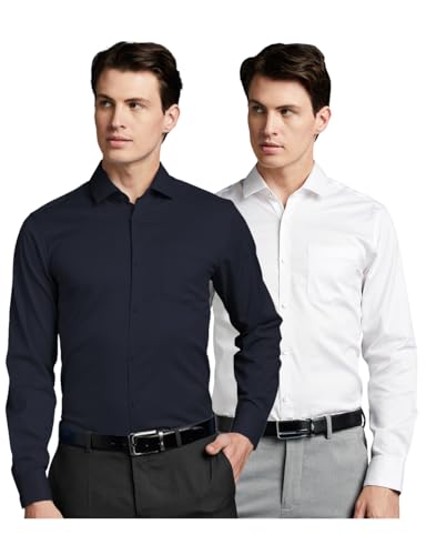 Image of Symbol Premium Men's Wrinkle-Resistant Regular Fit Cotton Formal Shirt