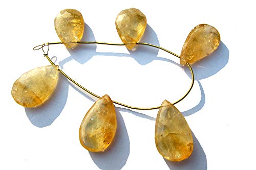 Perles de citrine en forme de poire, pierres semi-précieuses en vrac