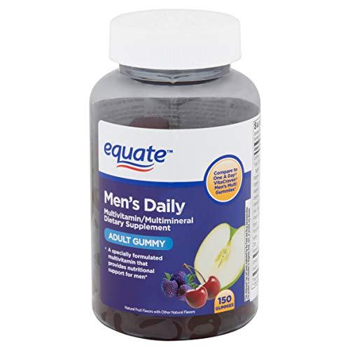 Equate Men's Daily Adult Gummy Multivitamins, Fruit, 150 Gummies