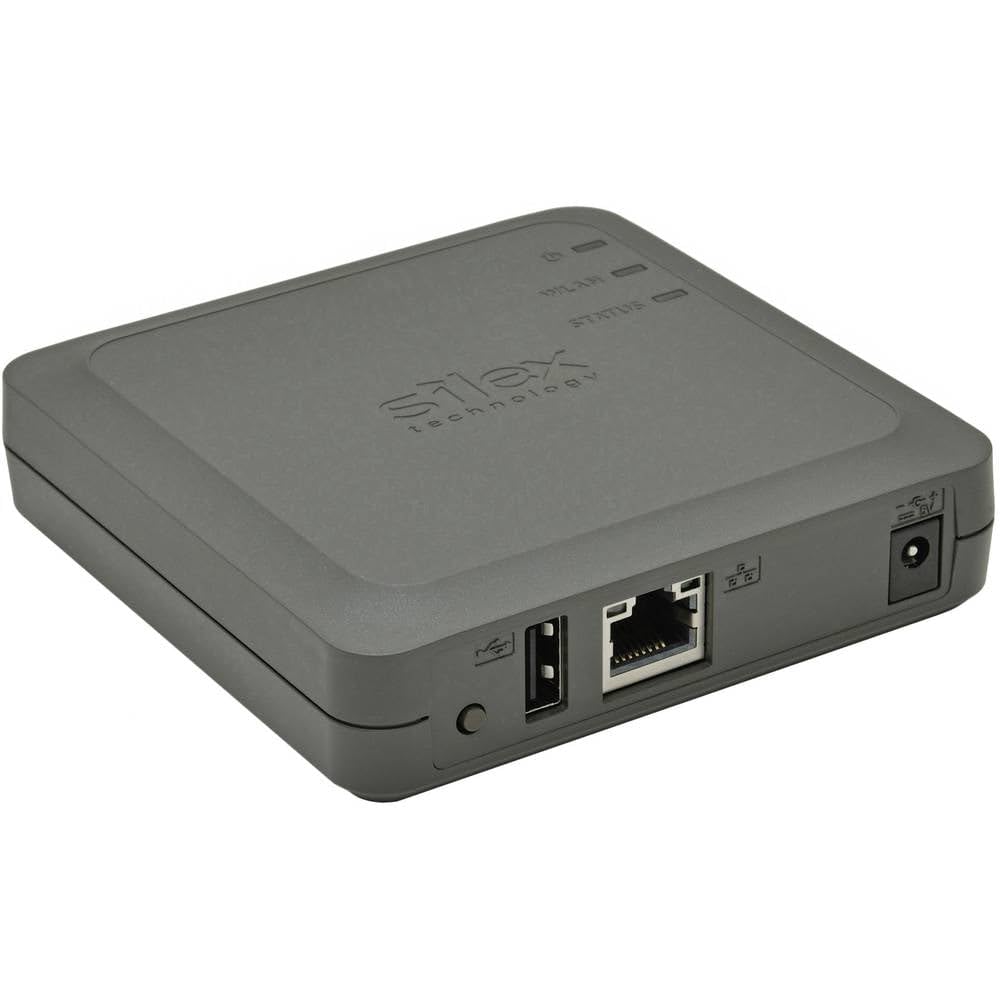 SILEX TECHNOLOGY DS-520AN Industry High Performance WLAN USB Device Server - Server dispositivi, Server di Stampa di Rete USB Server LAN (10/100/1000 MBit/s), USB 2.0, WLAN 802.11 b/g/n/a