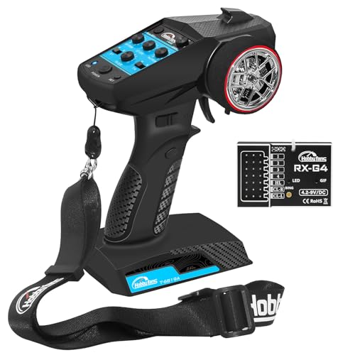 Hobby Fans RC Radio System 4CH 2.4G RC Transmitter with Receiver Built-in Gyro and Lanyard...