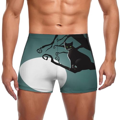 Swim briefs homme original motif chat noir lune pour affirmer votre style