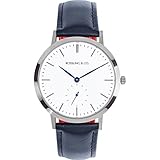 Rossling & Co. Modern 36mm Rogart Watch - Silver/White/Blue