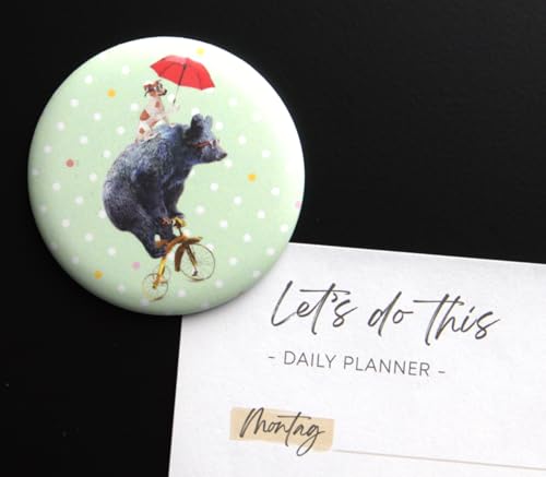 HappyLife Einfach Magnetisch, hochwertig verarbeiteter Magnet, EIN echter Hingucker, optimale Haftkraft und EIN schmales Design (Hund auf Bär auf Dreirad)