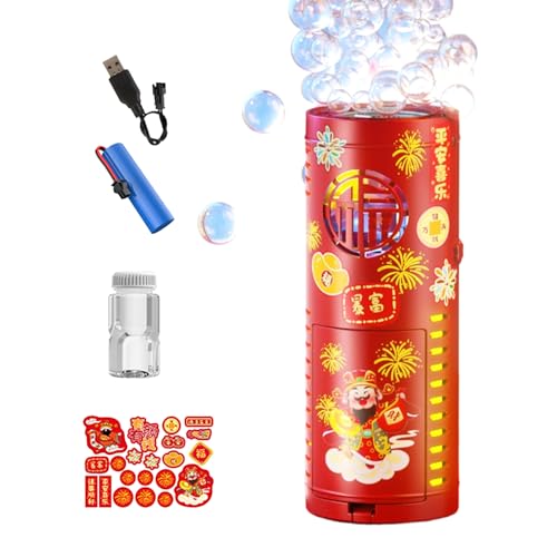 BubbleMaker – Juguete soplador automático portátil con luz, divertido máquina de burbujas para niños, Año Nuevo chino, boda, fiesta de cumpleaños, juegos al aire libre, decoración de Even