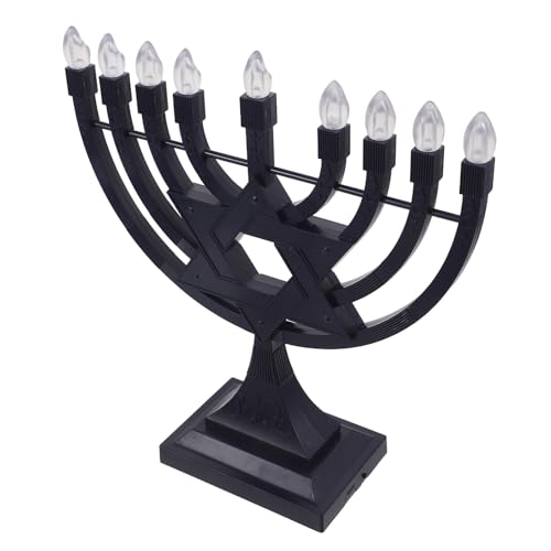 Menorá de 9 brazos sin llama: iluminación segura para Hanukkah