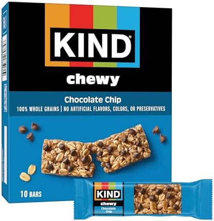 KIND Chewy Granola Bars, Chocolate Chip, Gluten Free Snacks, 10 ct