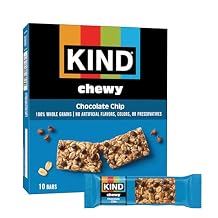 KIND Chewy Granola Bars, Chocolate Chip, Gluten Free, Low Calorie, Healthy Snacks, 10 Count