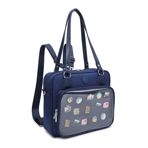 Image of Oxford Ita Bag Crossbody Shoulder Bag Satchel Messenger Backpack Multi-Purpose Pins Display