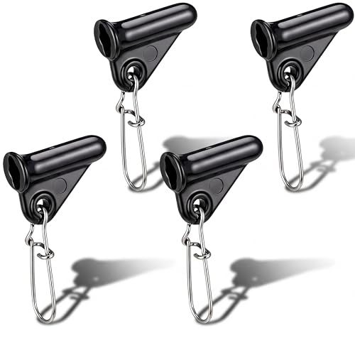 JolliLudo 8 Pcs Fishing Line Sinker Sliders with Slide Lock Rotating Swivel Fishing Sinker Weight Slide Sleeve Locking Clips Swivel Snap for Freshwater Saltwater Fider Rig Catfish Rig Black