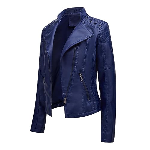 Veste en cuir femme coupe ajustée pour structurer la silhouette taille XL