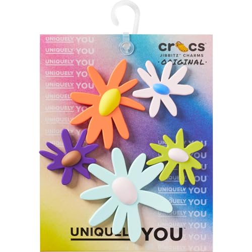 Image of Crocs Jibbitz Flowers Shoe Charm Packs, Crafted Daisy, 5-Pack