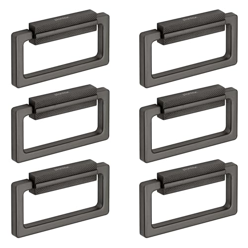 Image of Plantex Rajwadi Drawer Kadi /Drawer Handle /Kadi for Drawers /Pull-Push Kadi for Home /Office Cabinet - Pack of 6 (Satin Black)