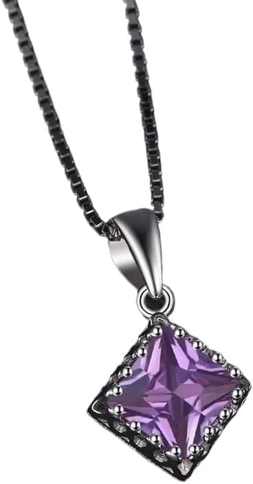 Collier de pierres précieuses Alexandrite, cadeau d'anniversaire femme argent 925