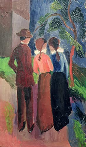 Impression d'affiches la promenade d'August Macke Toile 60x90cm
