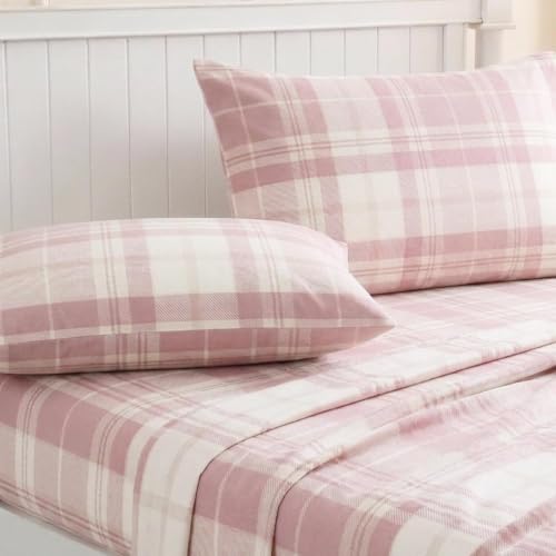 Image of Laura Ashley - Queen Cotton Flannel Sheet Set with Pillowcases