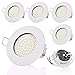 6 x SW-68N Sweet led® Flache LED Einbaustrahler | 400 Lumen | 3.5W | 230V | Gehäuse Rund, Weiss | Licht Kaltweiss 6000K