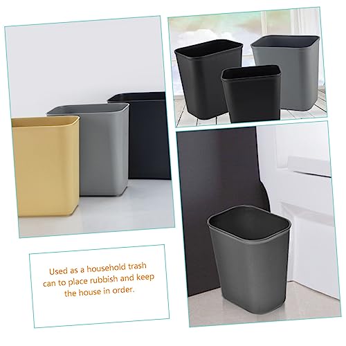 Caneca de basura rectangular de plástico Healifty 2 piezas miniatura 7