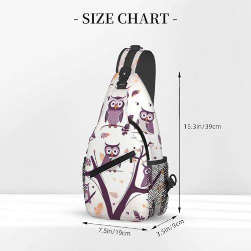Bolso bandolera cruzado para hombre estilo búho miniatura 3