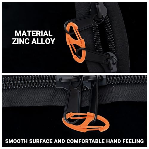 Image of 8 Pcs Zipper Clips Anti Theft Deterrent, Dual Opening Zippers Pull Replacement, Zipper Locks for Backpacks, Camping, Suitcases (8 Colors)