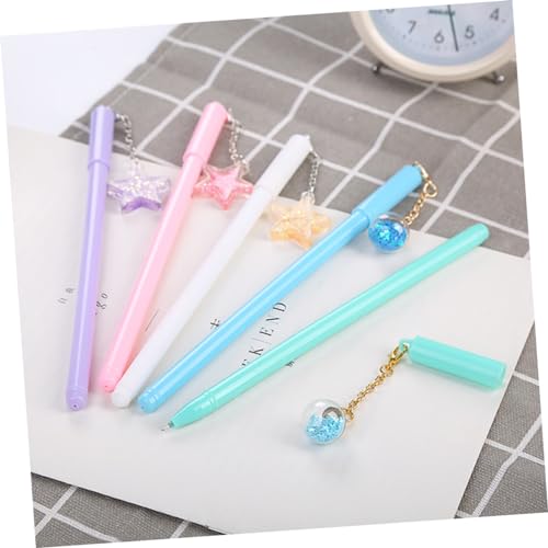 Set de 5 bolígrafos creativos de gel con colgante, diseños variados miniatura 5