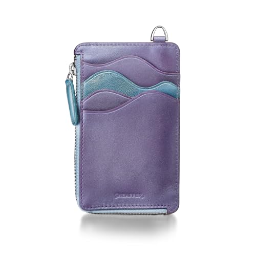 Image of Sheaffer Expressions Gift Set VFM 9430 Blue and Purple Pearlised Gradient Ballpoint Pen with Genuine Leather Card Case