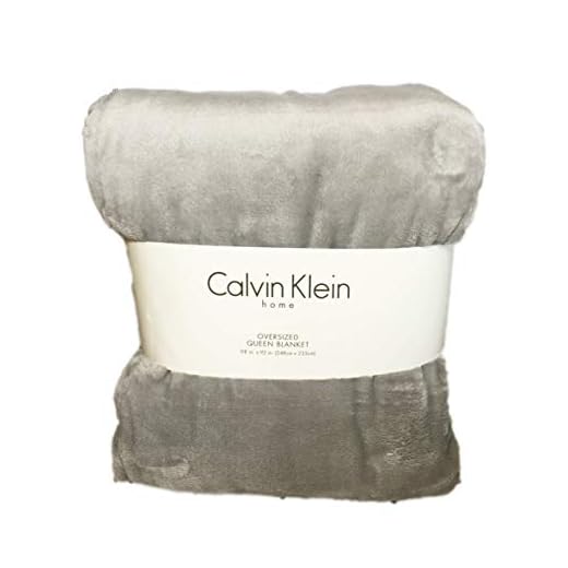 Calvin Klein Queen Size Grey Blanket New Huge 98 x 92 inches