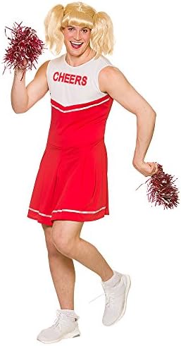 Mens Hot Cheerleader Fancy Dress Costume - Medium