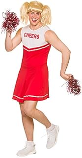 Mens Hot Cheerleader Fancy Dress Costume - Medium