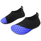 Verschluss: Slip-On L-RUN Wasserschuhe für Kleinkinder für das Schwimmbad-Schnorcheln am Strand zu Fuß Surfen und Yoga Dot_Blue EU28-29