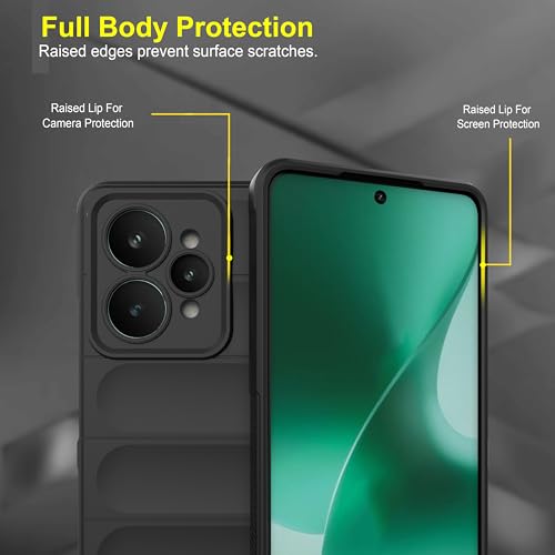 Image of Zapcase Back Case Cover for Realme 15 5G | Compatible for Realme 15 5G Back Cover | Liquid Silicon Magic Case with Camera Protection| Black