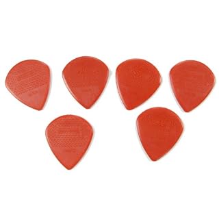 Dunlop Max Grip 471R3N médiators Jazz Nylon-Rouge-Lot de 6 - Les Beatles, Paul McCartney, John Lennon, RIngo Starr, George Harrison