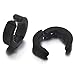 Pair of Black Huggie Hinged Hoop Earrings Non-piercing Clip on Earrings Unisex Men