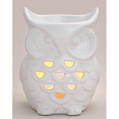 Wurm Duftlampe Eule aus Porzellan weiß Cover