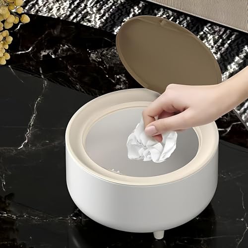Caneca de basura mini de escritorio con tapa, 2L miniatura 5