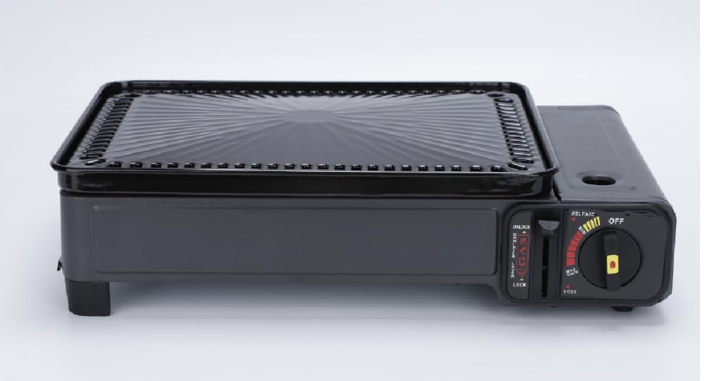 SMH LINE® Set di Fornelli da Campeggio, Griglia da Campeggio a Gas, da Balcone, da Tavolo, Portatile, con Accessori Inclusi, Barbecue