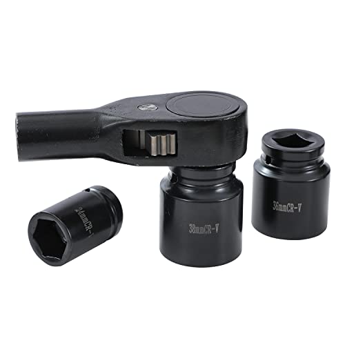 KATSU Impact Socket Set 3/4 Inch Hex Drive 26PCs, 21-65mm Metric with 24-Teeth Ratchet Wrench, Mechanic Garage DIY Automotive Trucks Tractors Engines Repair Tool (Budget) 7 KATSU Impact Socket Set 3/4 Inch Hex Drive 26PCs, 21-65mm Metric with 24-Teeth Ratchet Wrench, Mechanic Garage DIY Automotive Trucks Tractors Engines Repair Tool (Budget) - Image 7