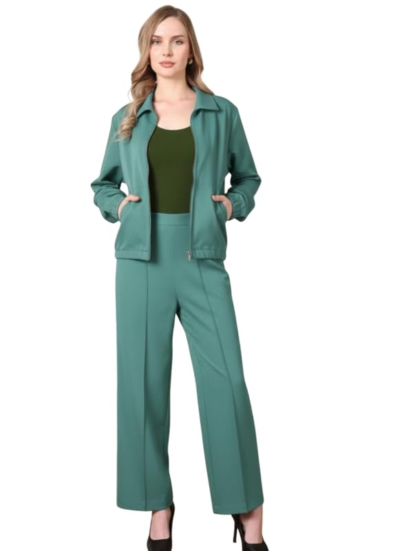 vastradrobe Women's Jacket & Pant Co-Ord Set – Elegant, Trendy & Versatile Two-Piece Suit For Women, Winter Sweatshirt Jacket Set with Zipper-picture-39