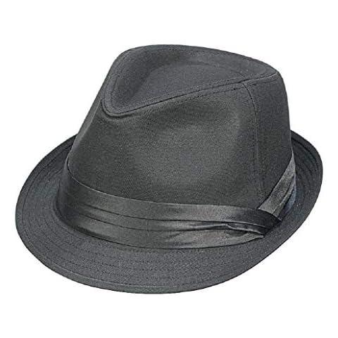Kenny K Men's Wedding Dress Formal Fedora Hat, Large, Black on Black Cover