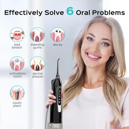 Image of COSLUS ADA Accepted C20 Water Dental Flosser Teeth Pick, 300ML Larger Tank