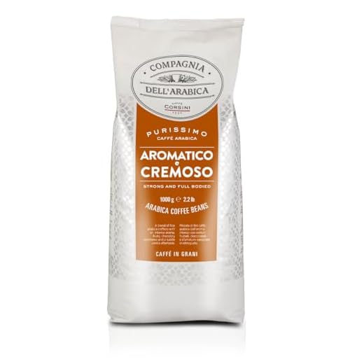 Caffè Corsini - Compagnia dell’Arabica, Caffè in Grani Arabica Aromatico e Cremoso, Confezione da 1 kg di Chicchi di Caffè Tostati
