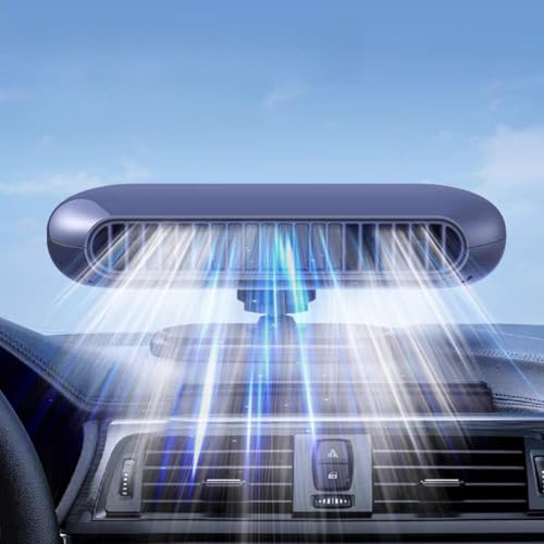【2025年夏の AUSTYLCO 車 扇風機 車載扇風機 卓上扇風機 小型扇風機 ユニバーサルカー ツインターボ風力 静音ミニ扇風機 羽根なし扇風機 風距離8メートル 強風量 低ノイズ