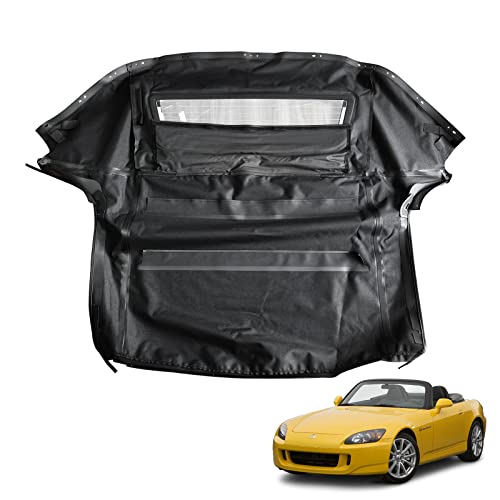 Hs-399Blk-Sf Hs-399Blk-Tw Convertible Soft Top Heated Glass Window Compatible With Honda S2000 02-08 Black Replace Hs-399Blk-Tw,Hs-399Blk-Sf,Hs440-S #TOP6