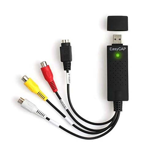 Professionell USB2.0 VHS till DVD-omvandlare Audio Video Capture Kit Scart RCA kabelsats lämplig för Win 10