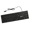 Manhattan Wired Computer Keyboard – Basic Black Keyboard – with 4.5ft USB-A Cable, 104-keys, Foldable Stands – Compatible for Windows, PC, Laptop – 3 Yr Mfg Warranty – 179324