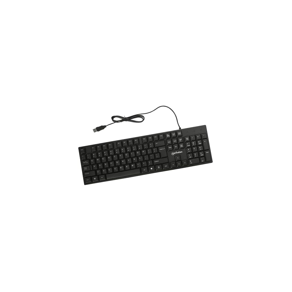Manhattan-Wired-Computer-Keyboard--Basic-Black-Keyboard-with-45ft-USB-A-Cable-104-keys-Foldable-Stands-Compatible-for-Windows-PC-Laptop-3-Yr-Mfg-Warranty--179324