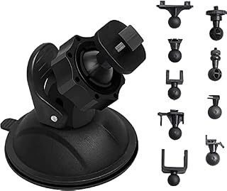 SoeKoa Dash Cam Suction Mount with Multiple Rotating Head Adapters,Anti-shake Strong Suction Cup.Suitable for Most Driving Recorders Such as V1, APEMAN, Byakov, Z-Edge, Roav, Old Shark, YI, UGSHD.